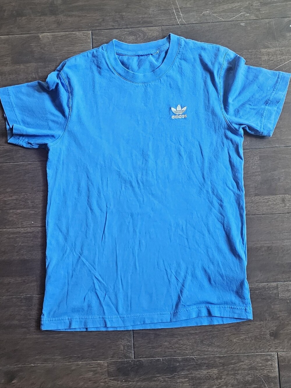 adidas Bright Blue Trefoil Short Sleeve Tee